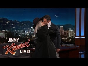 Diane Keaton Kisses Jimmy Kimmel