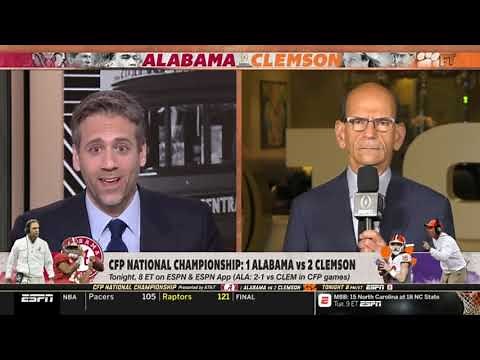 Paul Finebaum PREDICTS CFP National Championship: 1 Alabama vs 2 Clemson | FIRST TAKE 01/07/2019