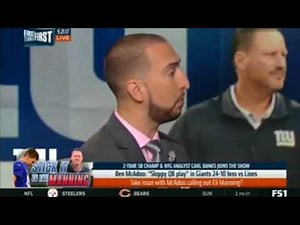 Carl Banks Take issue with McAdoo calling out Eli Manning