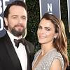 Keri Russell stuns in silver sequin gown alongside beau Matthew Rhys at the 2019 Golden Globes