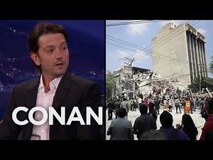 Diego Luna On His Experience In The Mexico City Earthquake - CONAN on TBS