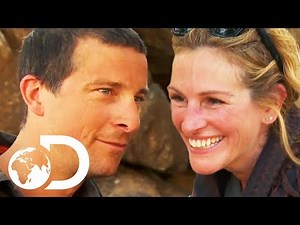 Julia Roberts Faces Her Fear Of Heights To Get Vaccines To Children | Running Wild With Bear Grylls