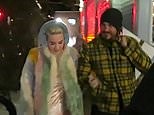 Katy Perry bundles up in multicolored coat with Orlando Bloom