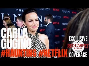Carla Gugino interviewed at #Netflix's The #Haunting of Hill House S1 Premiere Event