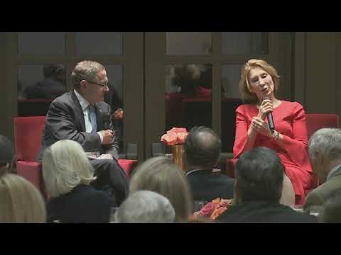 Carly Fiorina and Ken Hersh at the Bush Center's President's Council Gathering