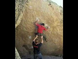 Kevin Jorgeson climbing Stained Glass, v10, Bishop, CA