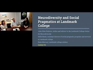 John Elder Robison discusses Neurodiversity and Social Pragmatics at Landmark College