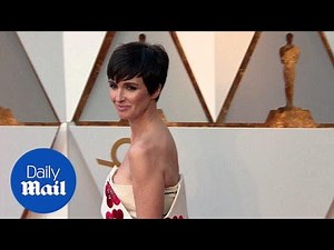 Paz Vega arrives on the 2018 Oscars red carpet in strapless - Daily Mail