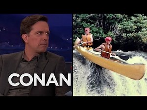 Ed Helms Canoed On The River From "Deliverance" - CONAN on TBS