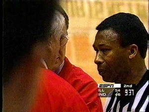 Bob Knight ejected by Ted Valentine