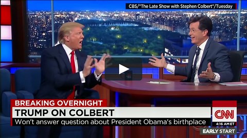 Trump Dodges Birther Question on Colbert