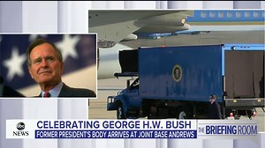 George H.W. Bush's body arrives at Joint Base Andrews