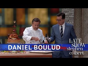 Daniel Boulud Serves Rooster Testicles To Stephen Colbert