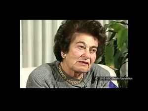 Holocaust survivor Gerda Klein talks about the work at the weaving machine in the Grünberg camp