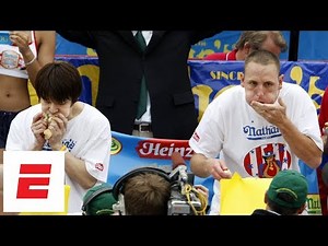 Joey Chestnut beats Takeru Kobayashi to win 2007 Nathan's Hot Dog Eating Contest | ESPN Archives
