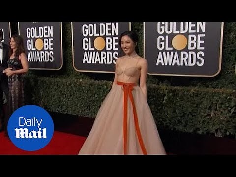 Constance Wu is simply stunning as she arrives at Golden Globes