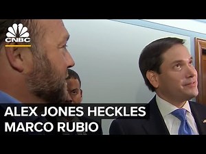 Alex Jones Heckles Marco Rubio During Interview