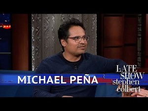 Michael Peña Talks Chicago Hot Dogs With Colbert