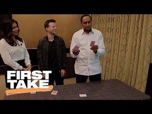 Magician Mat Franco stuns Stephen A. Smith and Molly Qerim with magic trick | First Take | ESPN