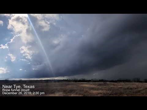 ROPE TORNADO! Time-lapse of shelf clouds in northwest Texas