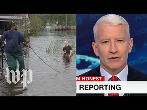 Anderson Cooper says idea of him dramatizing hurricane is 'frankly idiotic'