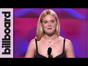 Elle Fanning Introduces Selena Gomez at Billboard's Women in Music 2017