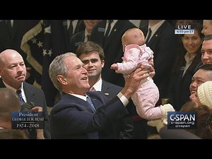 FULL VIDEO: President George W. Bush & Laura Bush in U.S. Capitol Rotunda (C-SPAN)