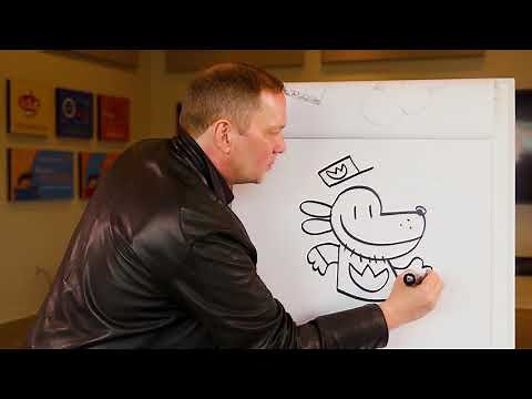 Dav Pilkey draws Dog Man
