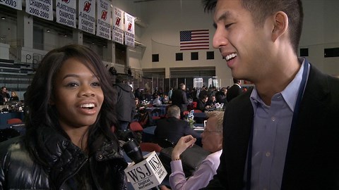 Gabby Douglas: 'I'm a Huge Fan of Football'