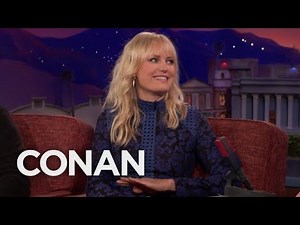 Malin Akerman’s Painful, Pinchy Wire Stunt - CONAN on TBS