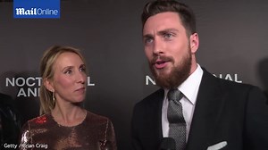 Aaron Taylor-Johnson at 'Nocturnal Animals' premier with wife