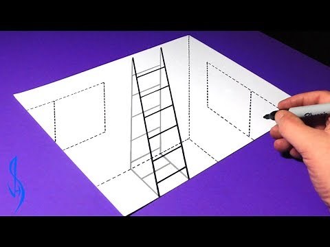 How to Draw 3D Ladder in Underground Room - Trick Art