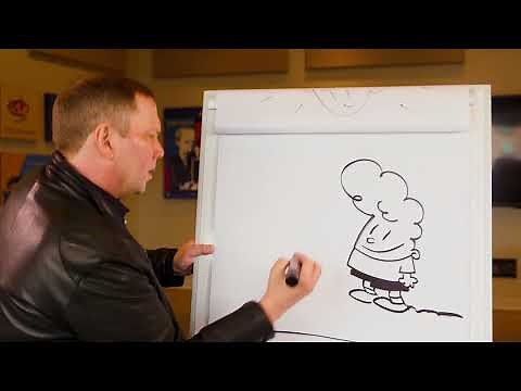 Dav Pilkey draws George and Harold