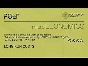 Long Run Costs (derived from video lecture by Jonathan Gruber)