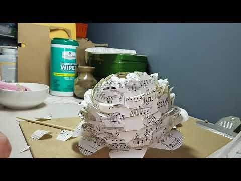 DIY music paper lantern flowers PART #1