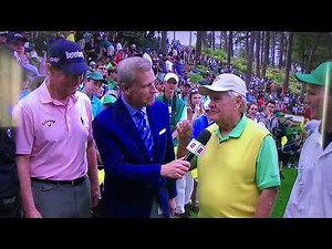 Jack Nicklaus lets his grandson hit his 9th tee shot at the 2018 Masters Par 3 Contest... hole in 1!