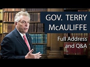 Governor Terry McAuliffe | Full Address and Q&A at The Oxford Union