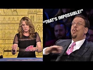 Female Magician SHOCKS Penn & Teller With This Close Up Card Trick!